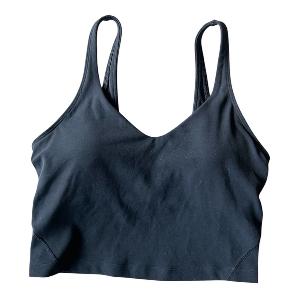 Lululemon Align Tank Top Womens 6 Black Built In Bra Yoga Crop Removable Pads